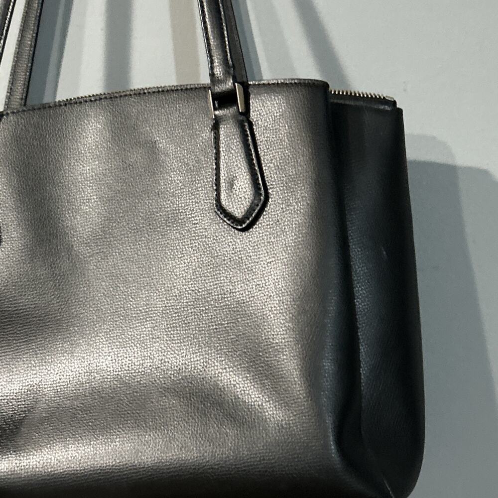 Kate Spade M293 Black Pebble Leather Tote 3 Compartments - Picture 13 of 16